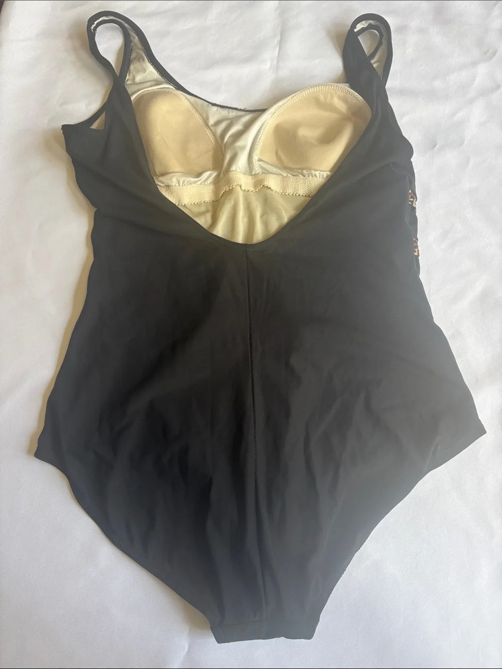 It Figures! Black One-Piece Swimsuit with Leopard Trim